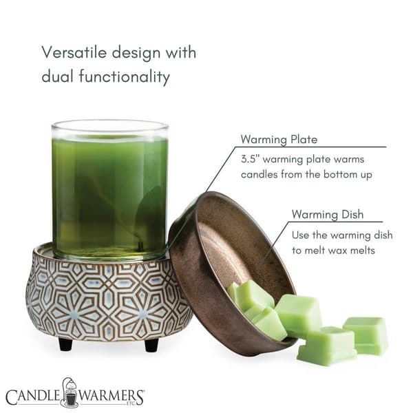 Candle Warmers Etc. Bronze Geometric 2-in-1 Wax Warmer