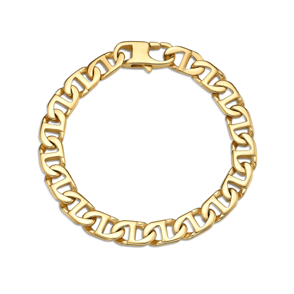 Mens Lynx Gold-Tone Plated Mariner Chain Necklace & Bracelet Set