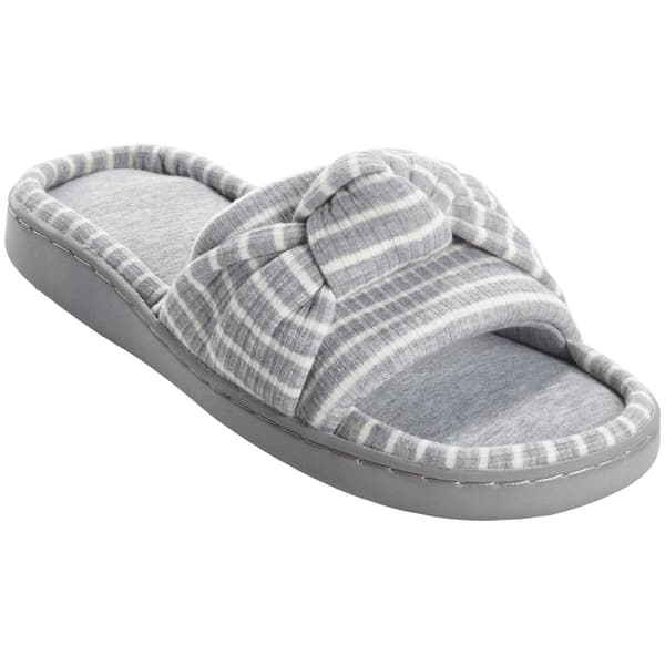 Womens Ella & Joy Stripe Knot Slide Slippers