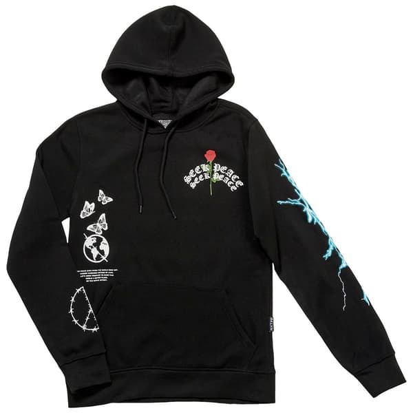 Young Mens Brooklyn Cloth Seek Peace Fleece Hoodie