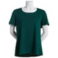 Juniors Plus Feathers Tonal Rhinestone Tee - Rainforest - image 1
