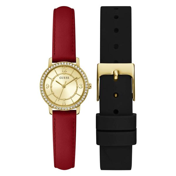 Womens Guess Gold-Tone Interchangeable Strap Watch - GW0643L2 - image 