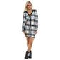 Juniors Jolie &amp; Joy Plaid Faux Button Long Sleeve A-Line Dress - image 1