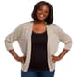 Plus Size 89th & Madison Texture Stitch Swiss Dot Shrug - image 1
