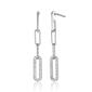 Forever Facets Sterling Silver Post Drop Earrings - image 1