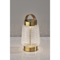 Adesso Samara Cordless LED Table Lantern with Iron & Glass Shade - image 7