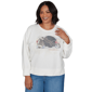 Plus Size Ruby Rd. Game of Luxe Football Graphic Terry Sweatshirt - image 1