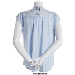 Womens Architect&#174; Cap Sleeve Dobby Top w/Lace