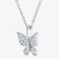 Nova Star&#174; Sterling Silver Lab Grown Diamond Butterfly Pendant - image 2