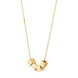 Gold Classics&#8482; Mama Letters on Square Cubes Necklace