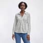 Womens Adrianna Papell Long Sleeve Burnout Floral Blouse - image 1