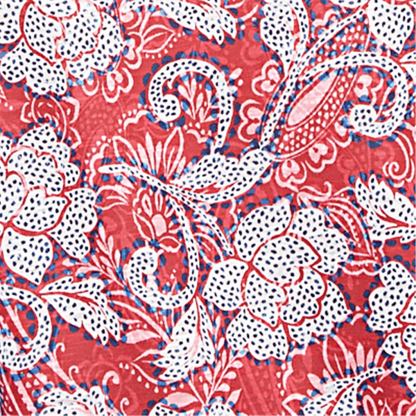 Womens Ruby Rd. Indigo Go Floral Paisley Flounce Sleeve Blouse