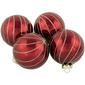 Northlight Seasonal 4ct. Glitter Striped Christmas Ball Ornaments - image 3