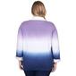 Plus Size Alfred Dunner Lavender Fields Ombre 2Fer Cardigan - image 2