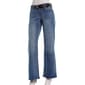 Juniors YMI® Britney Low Rise Wide Leg Jeans w/Black Leather Belt - image 2