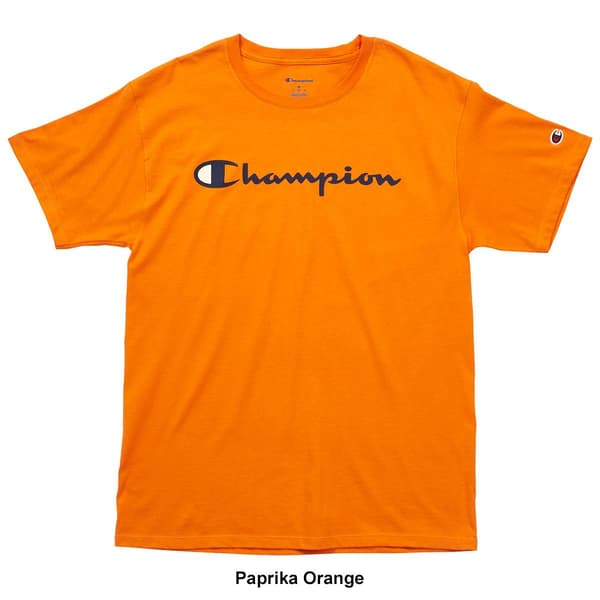 Mens Champion® Short Sleeve Logo Crew Neck Tee