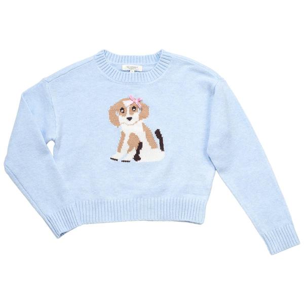 Girls (7-16) No Comment Long Sleeve Dog Chenille Sweater