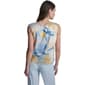 Womens DKNY Sleeveless Asymmetrical V Neck Abstract Blur Blouse - image 2
