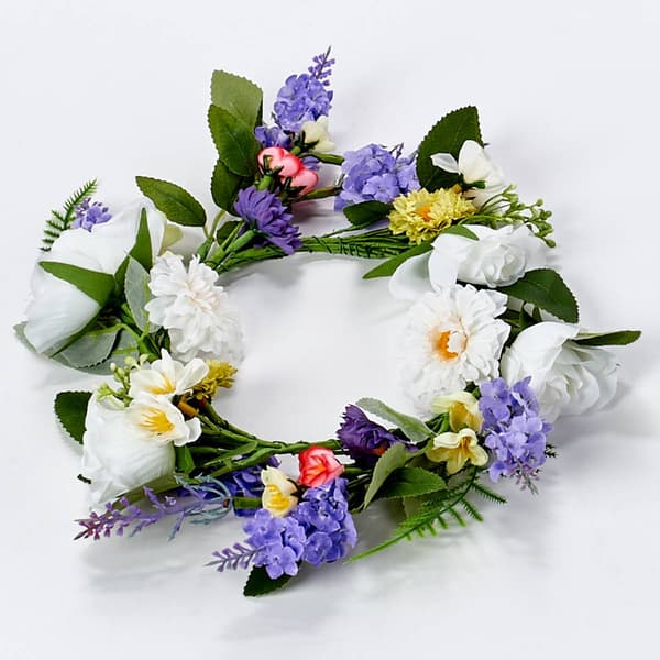 A Cheerful Giver Lilac & White Rose Candle Ring - image 