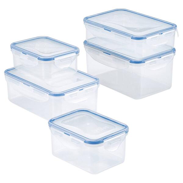 Lock & Lock 10pc. Rectangular Food Storage Container Set - image 