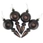 DAK 4ct. Brown Retro Reflect Christmas Finial Ornaments - image 1