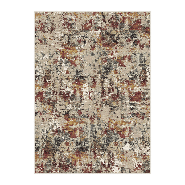 HomeRoots Modern Stain Resistant Abstract Washable Area Rug