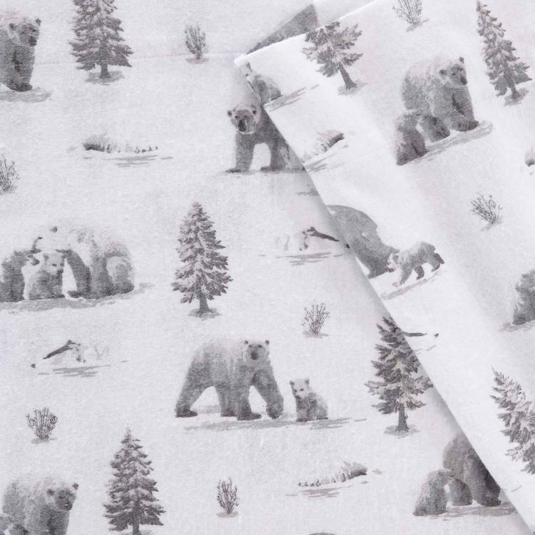 Freshfolds Premium Cotton Flannel Polar Bears 4pc. Sheet Set
