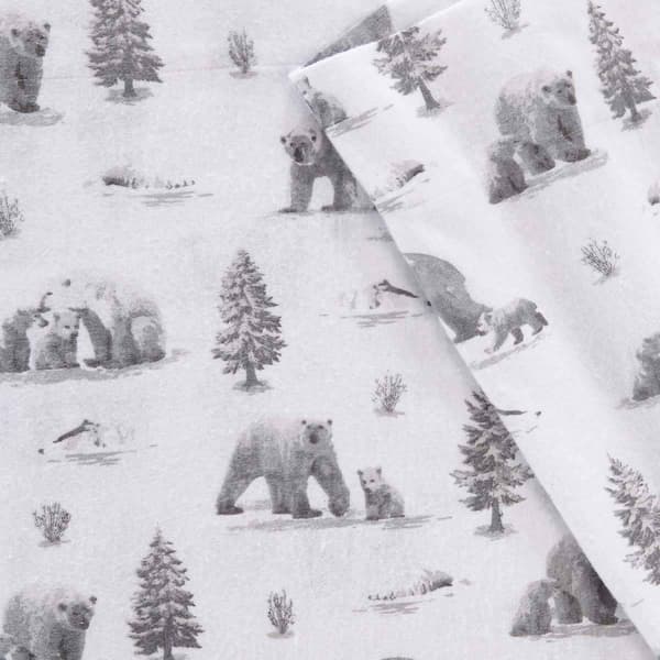 Freshfolds Premium Cotton Flannel Polar Bears 4pc. Sheet Set