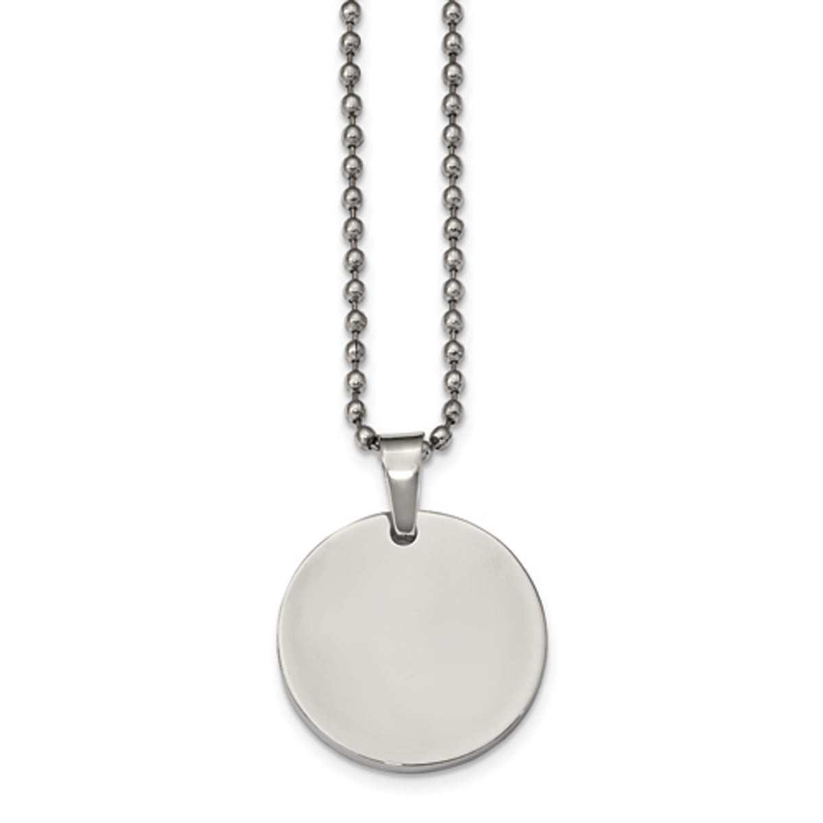 Mens Gentlemen’s Classics™ Round 2.0mm Thick Dog Tag...