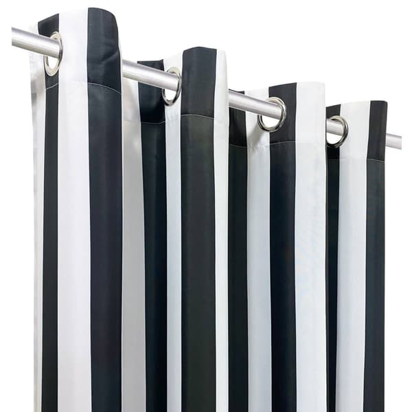 Commonwealth&#8482; Seascapes Black Stripe Grommet Panel Pair