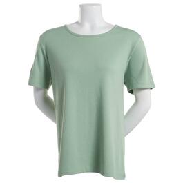 Petite Hasting & Smith Short Sleeve Solid Crew Neck Top