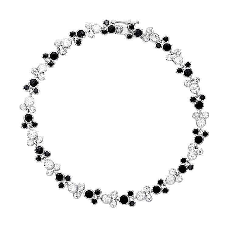 Splendere 7.25in. Cubic Zirconia Mickey Mouse Tennis Bracelet