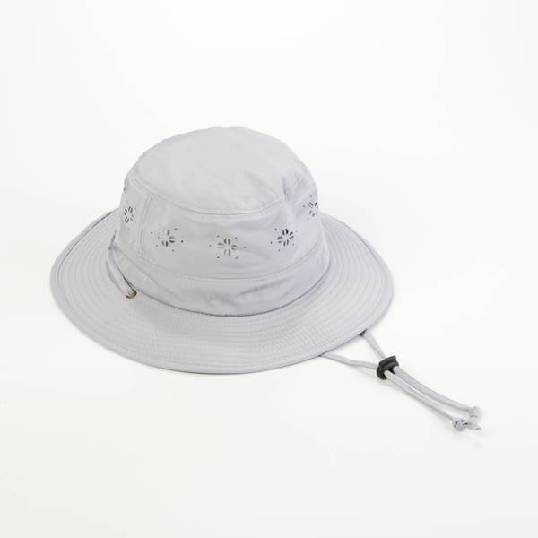 Womens Sun Life Eyelet Bucket Hat with Chin Strap - image 