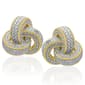 Accents by Gianni Argento Diamond Love Knot Stud Earrings - image 1
