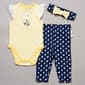 Baby Girl (3-12M) Little Me Daisy Bodysuit & Pants Set W/Headband - image 1