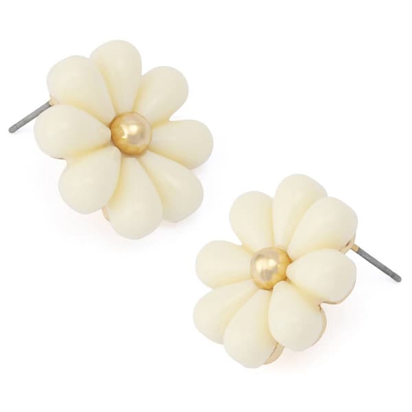Betsey Johnson Spring Chick Daisy Stud Earrings