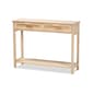 Baxton Studio Sebille Light Brown Wood 2-Drawer Console Table - image 1