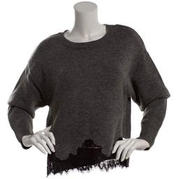 Juniors A. Byer Lace Hem Meet & Greet Sweater