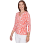 Petite Hearts of Palm Printed Essentials Tropical Blouse - image 3