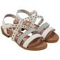 Big Girls Bebe Metallic Weave w/ Butterfly Cutout Sandals - image 1