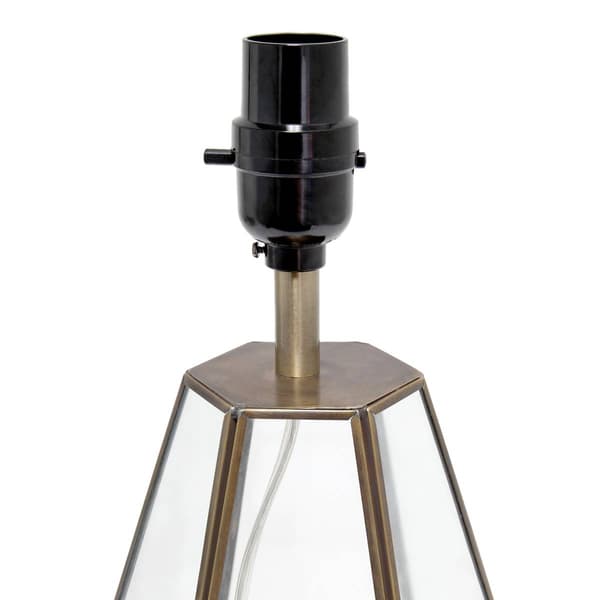 Lalia Home Barnlitt Transparent Triagonal Table Lamp