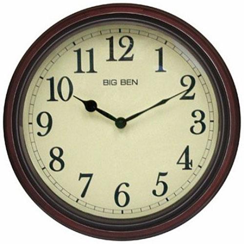 Westclox Woodgrain Classic Wall Clock 73004P