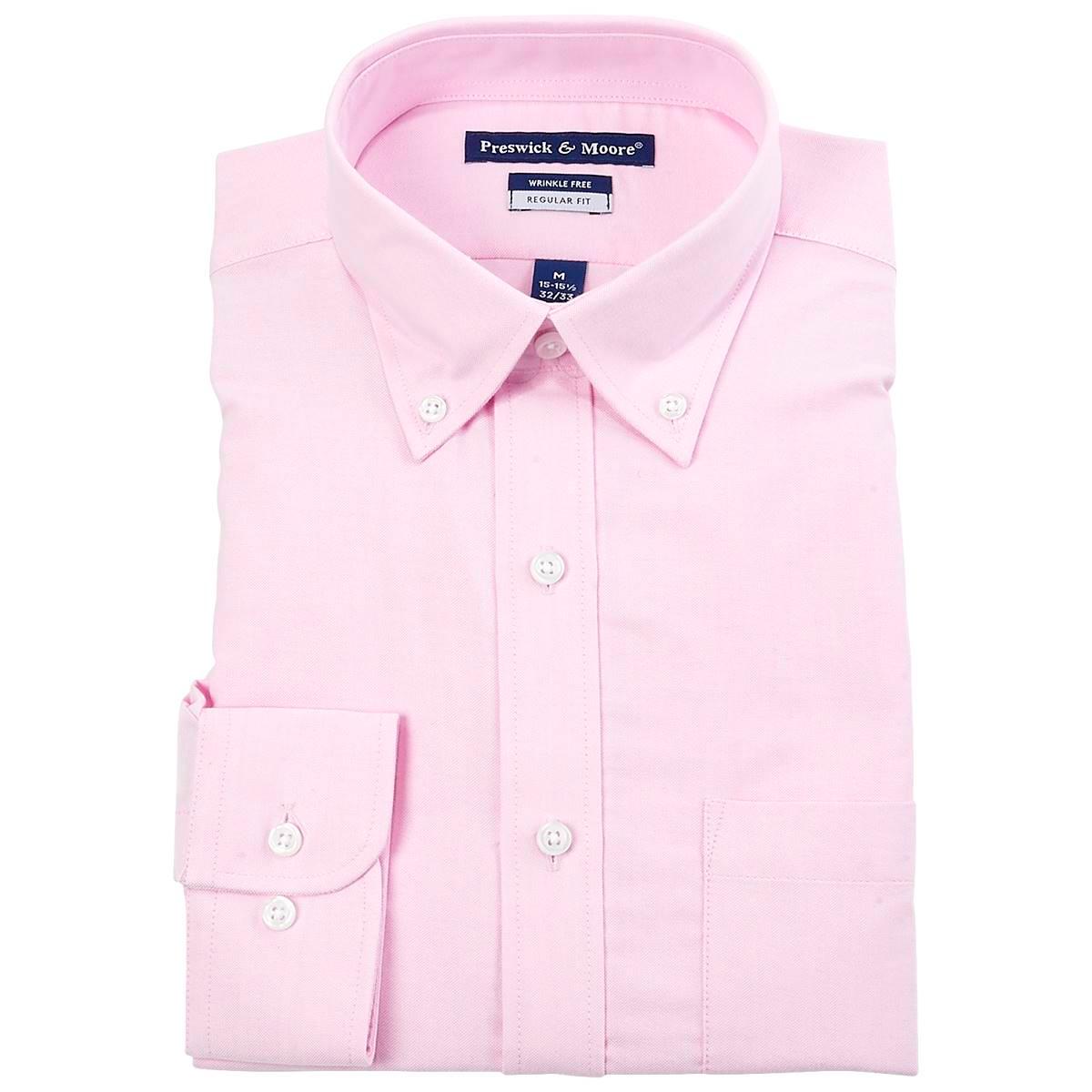 Mens Preswick & Moore® Oxford Dress Shirt - Pink