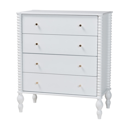Baxton Studio Callison Spindle 4-Drawer Vertical Chest