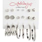 Ashley Two-Tone Plated Earrings w/ Glitter Paper & Pave Stones - image 1