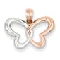 Gold Classics(tm) Rose Gold & Rhodium Butterfly Pendant - image 1