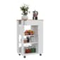 FM FURNITURE Shelton White Kitchen Cart - image 3