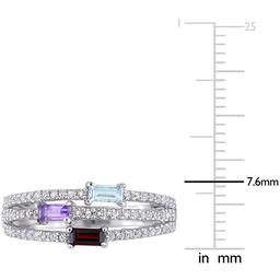 Gemstone Classics™ 3/4ctw. Blue Topaz & Sky Amethyst Fashion Ring