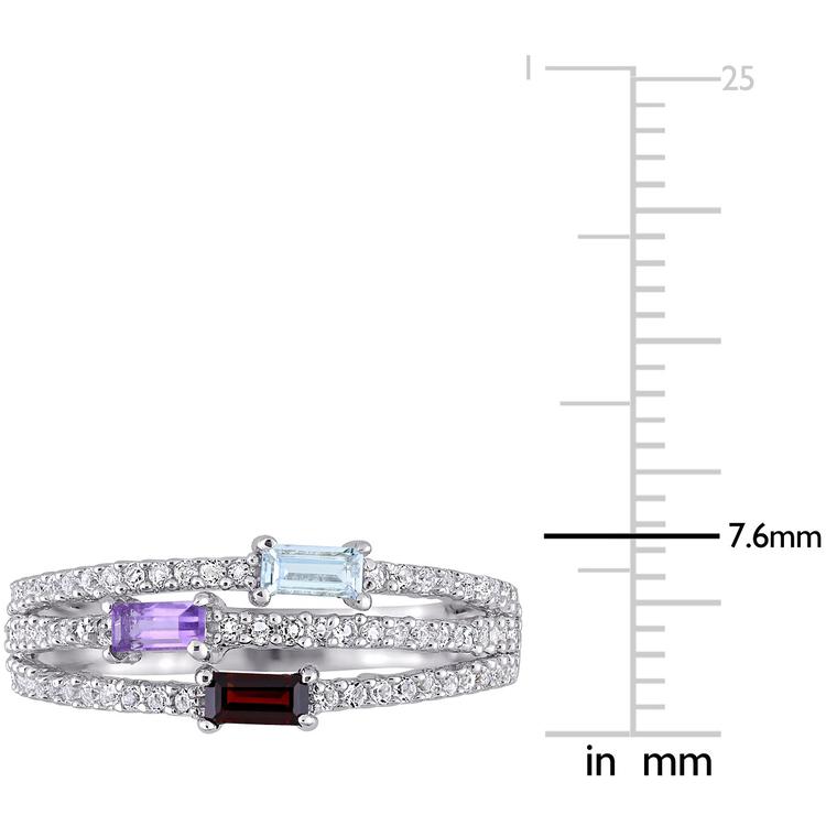 Gemstone Classics™ 3/4ctw. Blue Topaz & Sky Amethyst Fashion Ring