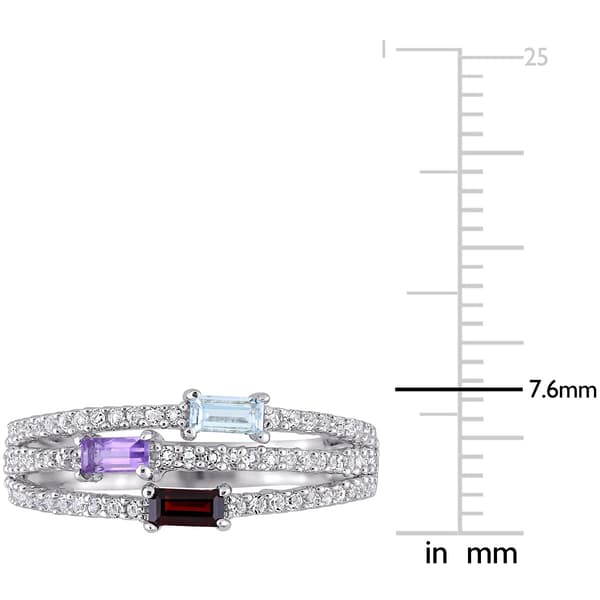 Gemstone Classics&#8482; 3/4ctw. Blue Topaz & Sky Amethyst Fashion Ring